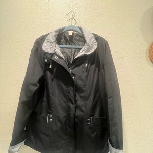 White Stag Black Utility Jacket with Gray Details